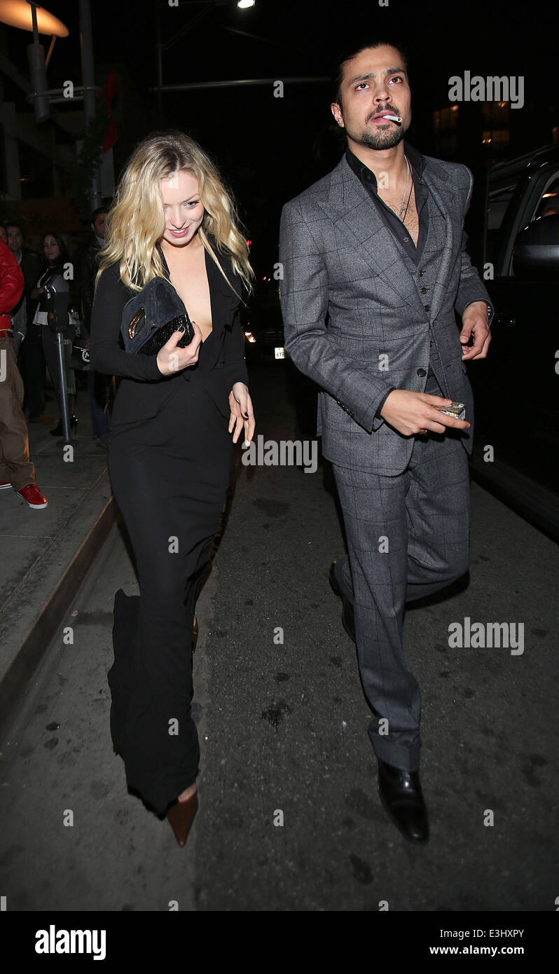 Francesca Eastwood sneaks out of Mastro's Steakhouse in Beverly Hills