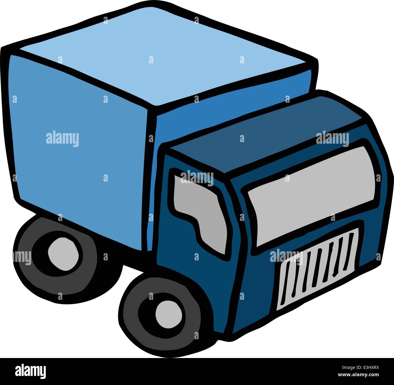 Box truck cartoon illustration vector design Stock Vector Image & Art