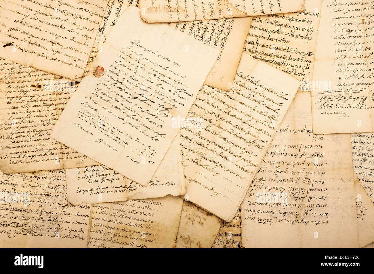 Letter old vintage writing 1800 hi-res stock photography and images - Alamy