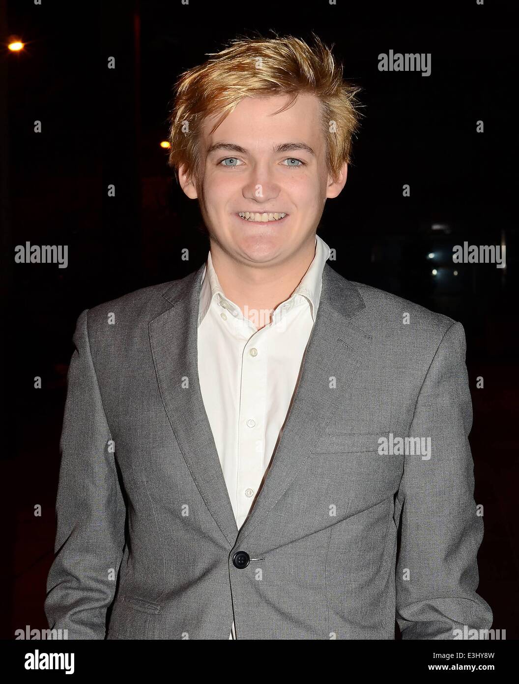 Game of Thrones actor Jack Gleeson at RTE for The Saturday Night Show...  Featuring: Jack Gleeson Where: Dublin, Ireland When: 24 Nov 2013 Stock Photo