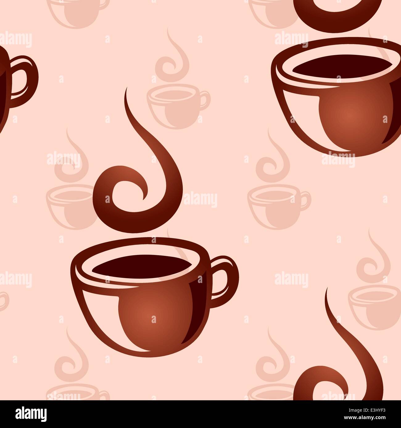 Seamless coffee mug background pattern design Stock Vector Image & Art -  Alamy