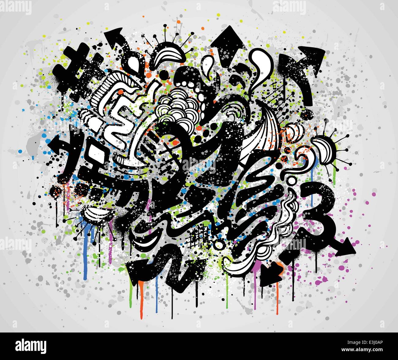 Grunge Background Design With Graffiti And Paint Elements Stock Vector Image Art Alamy
