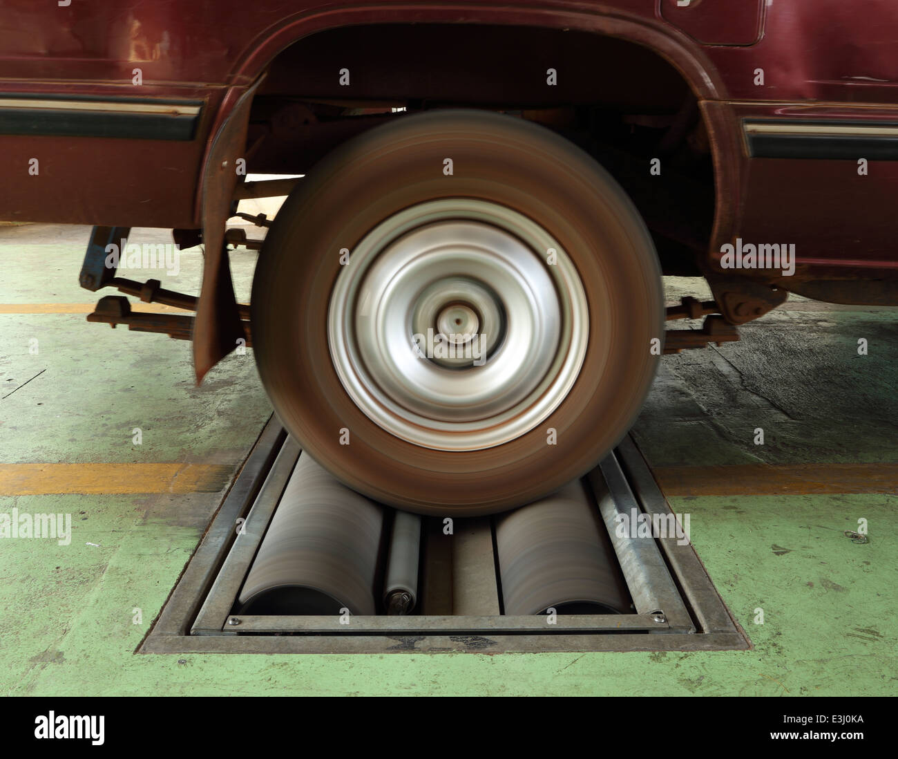 brake testing system of the old car Stock Photo Alamy