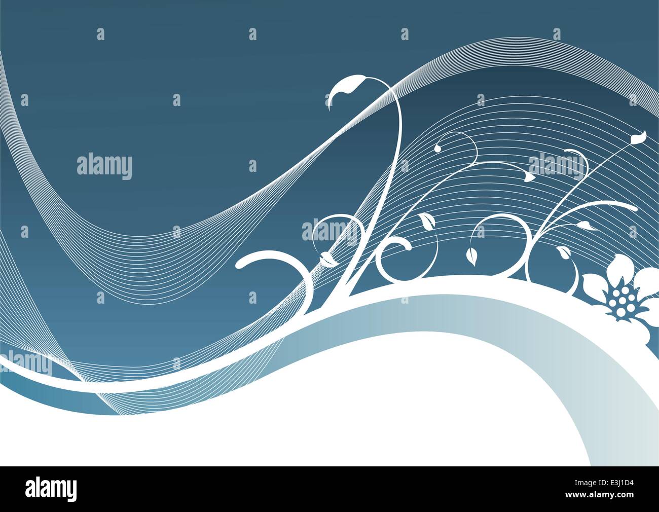 Ice blue and white floral background Stock Vector Image & Art Alamy