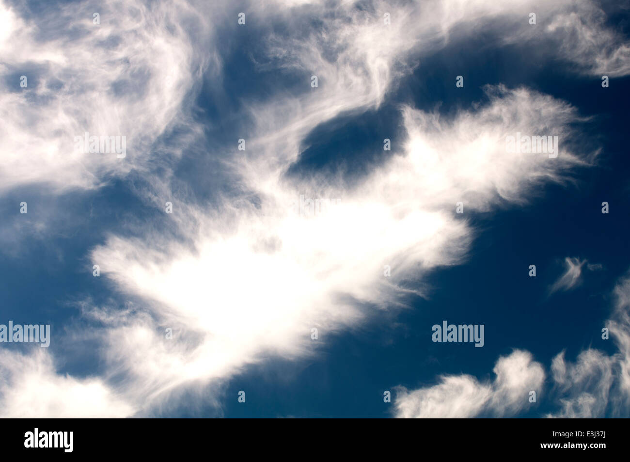 Wispy white cirrus clouds hires stock photography and images Alamy