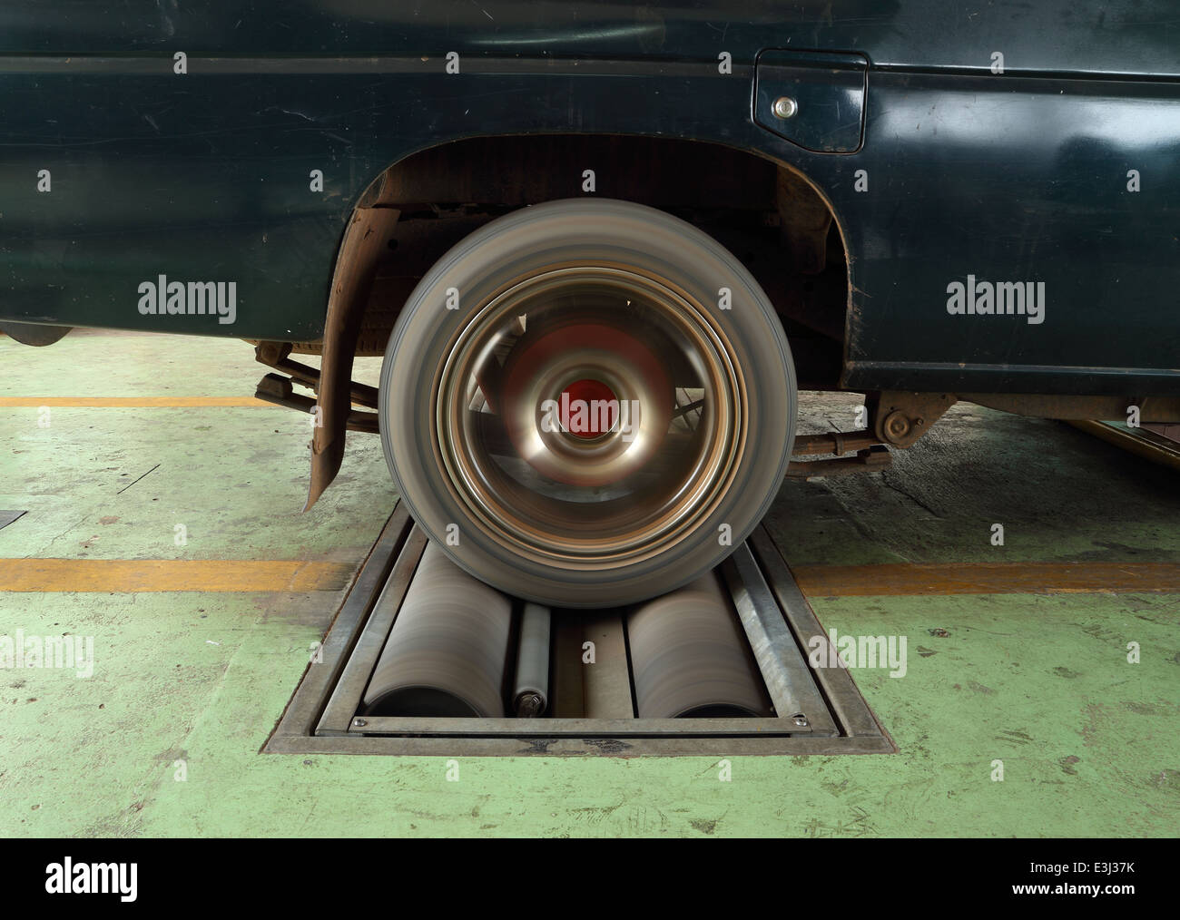 brake testing system of the old car Stock Photo Alamy