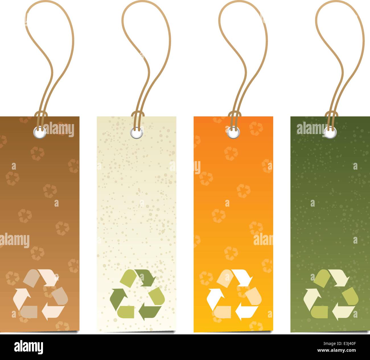 Set of 4 tags with recycling icons Stock Vector Image & Art - Alamy