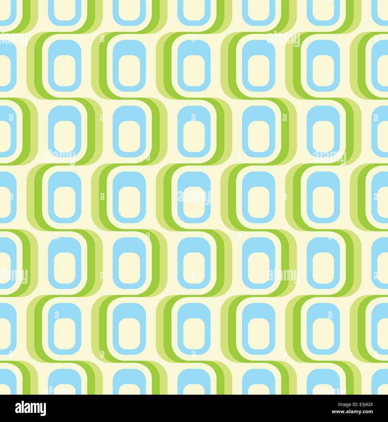 Retro green blue seamless pattern, tiles in any direction. Stock Vector
