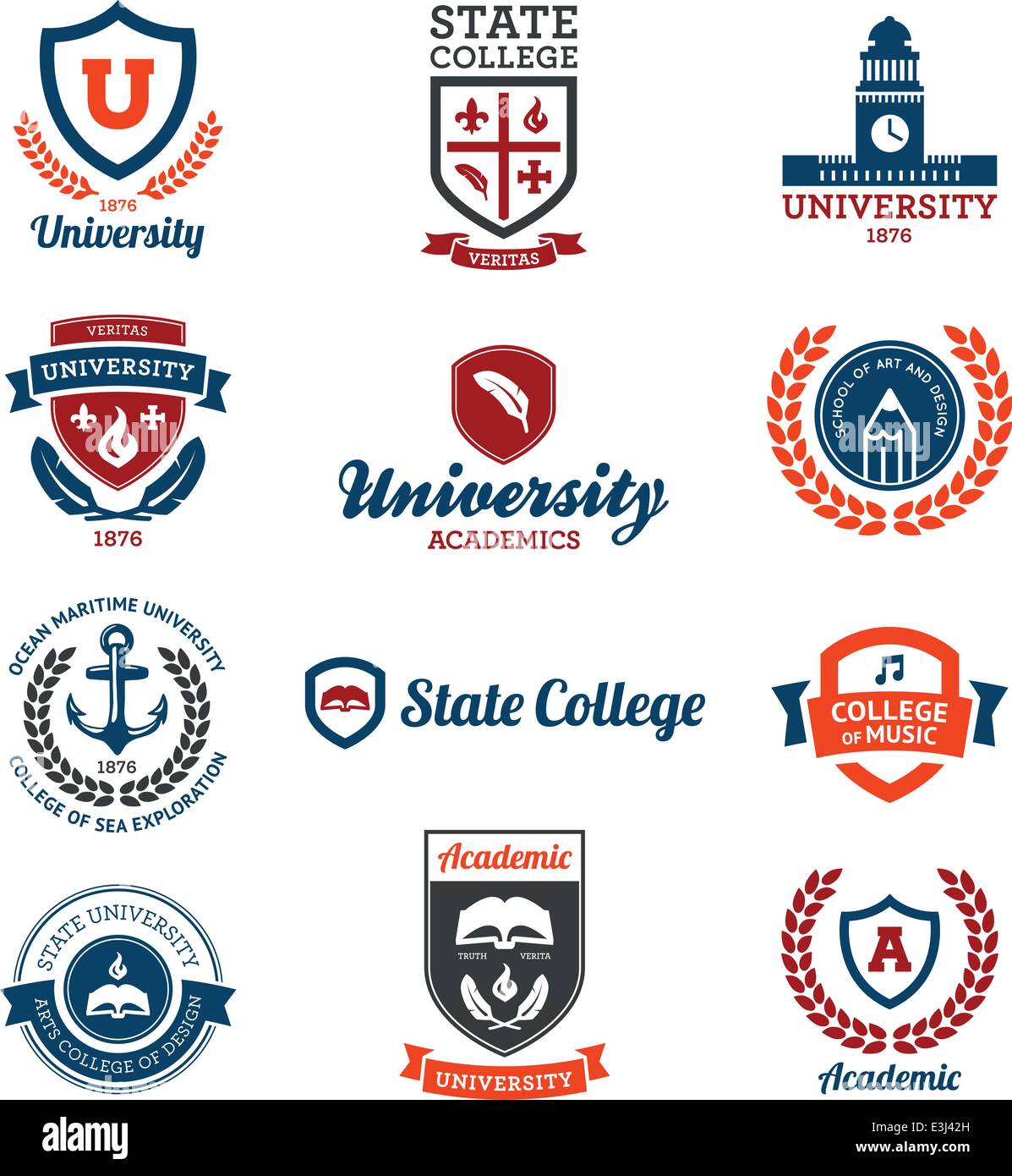College crest hi-res stock photography and images - Alamy
