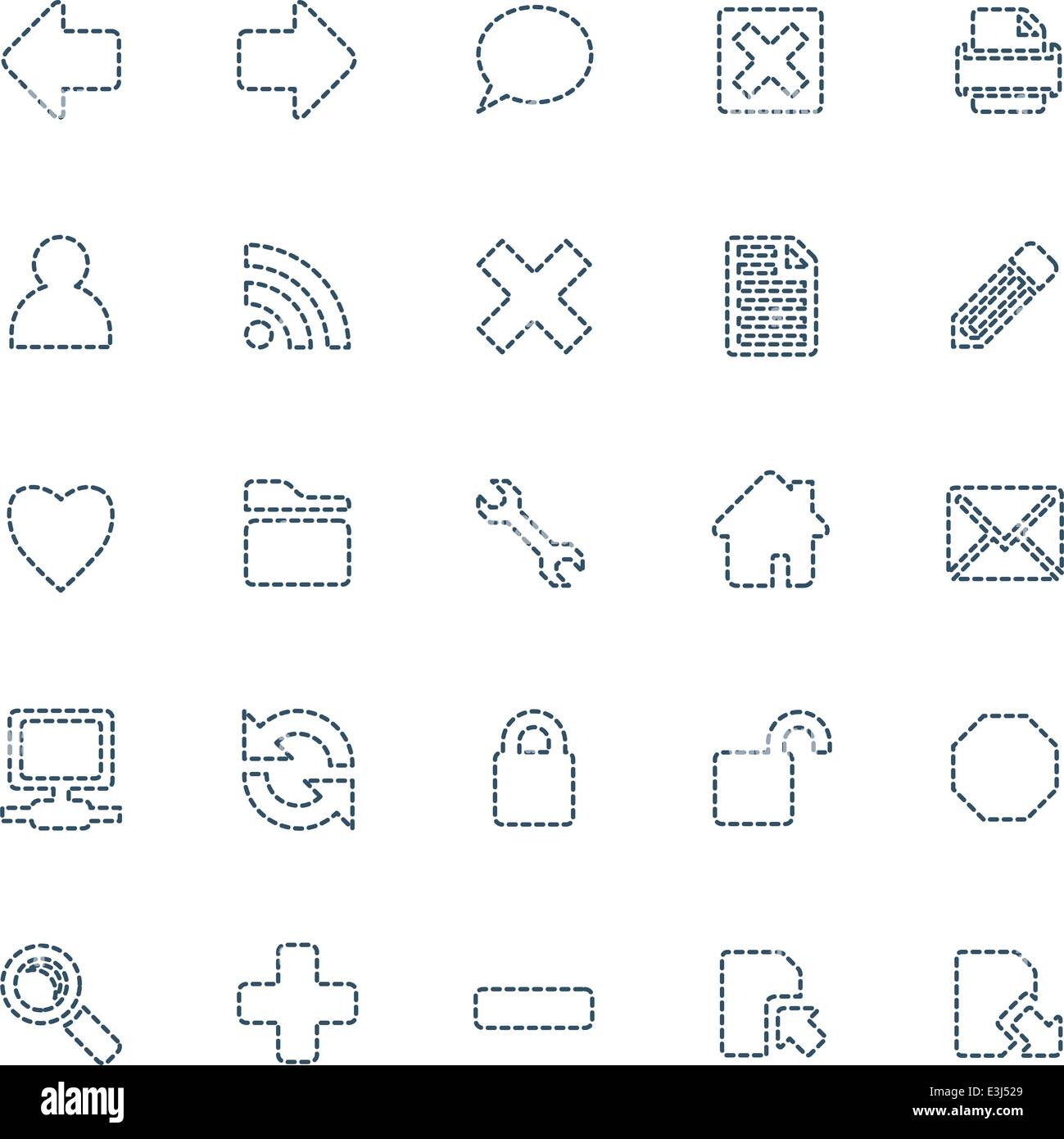 Set blue folder icons Stock Vector Images - Alamy
