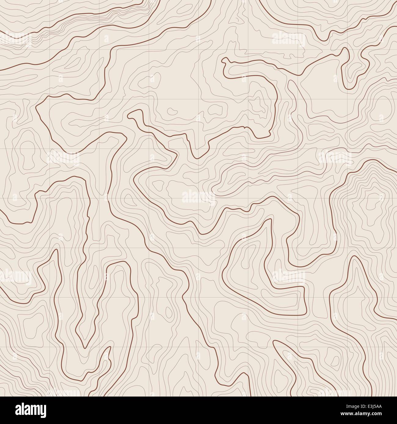 Map background with topographic contours and features Stock Vector