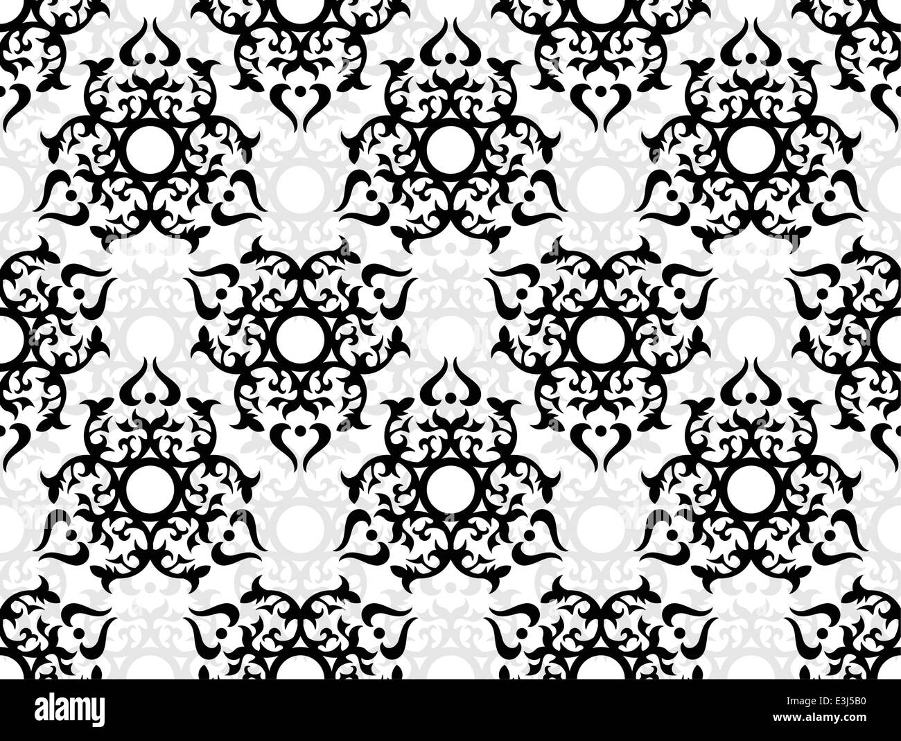 Seamless black and gray tribal background pattern design Stock Vector