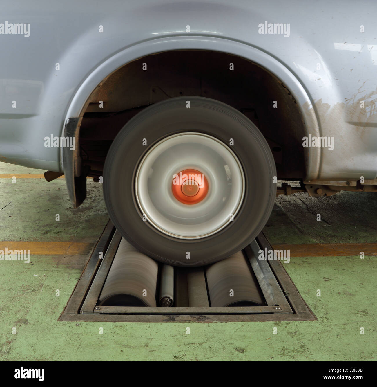 brake testing system of a car Stock Photo Alamy