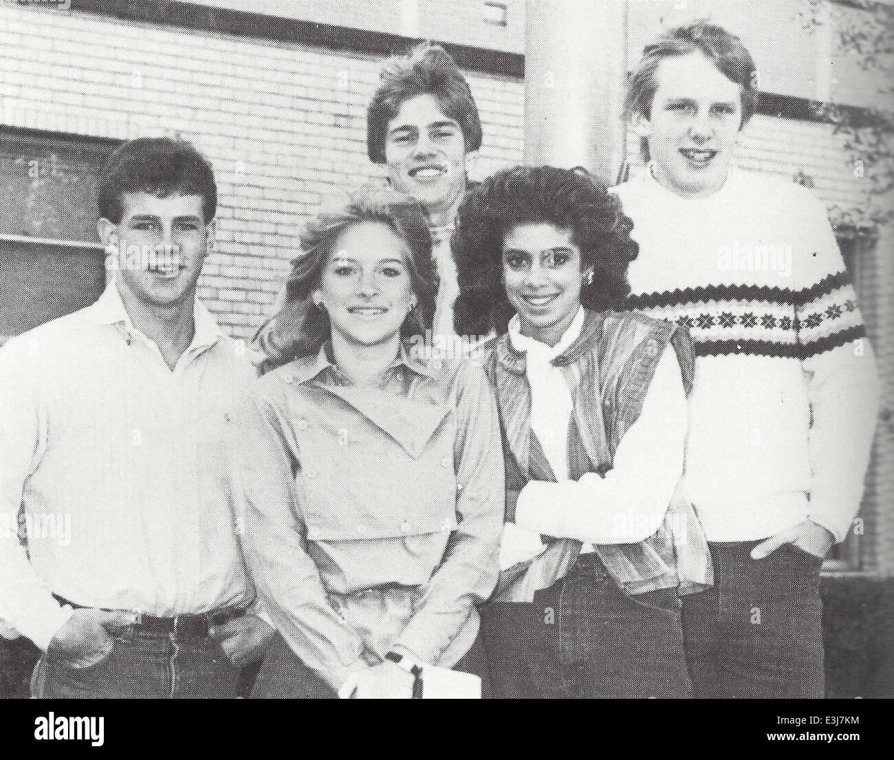Tim Williams from 'Gute Zeiten, schlechte Zeiten' before famous with classmates in his High School Yearbook from 1984.  Featuring: Tim Williams Where: Berlin, Germany When: 27 Nov 2013 Stock Photo