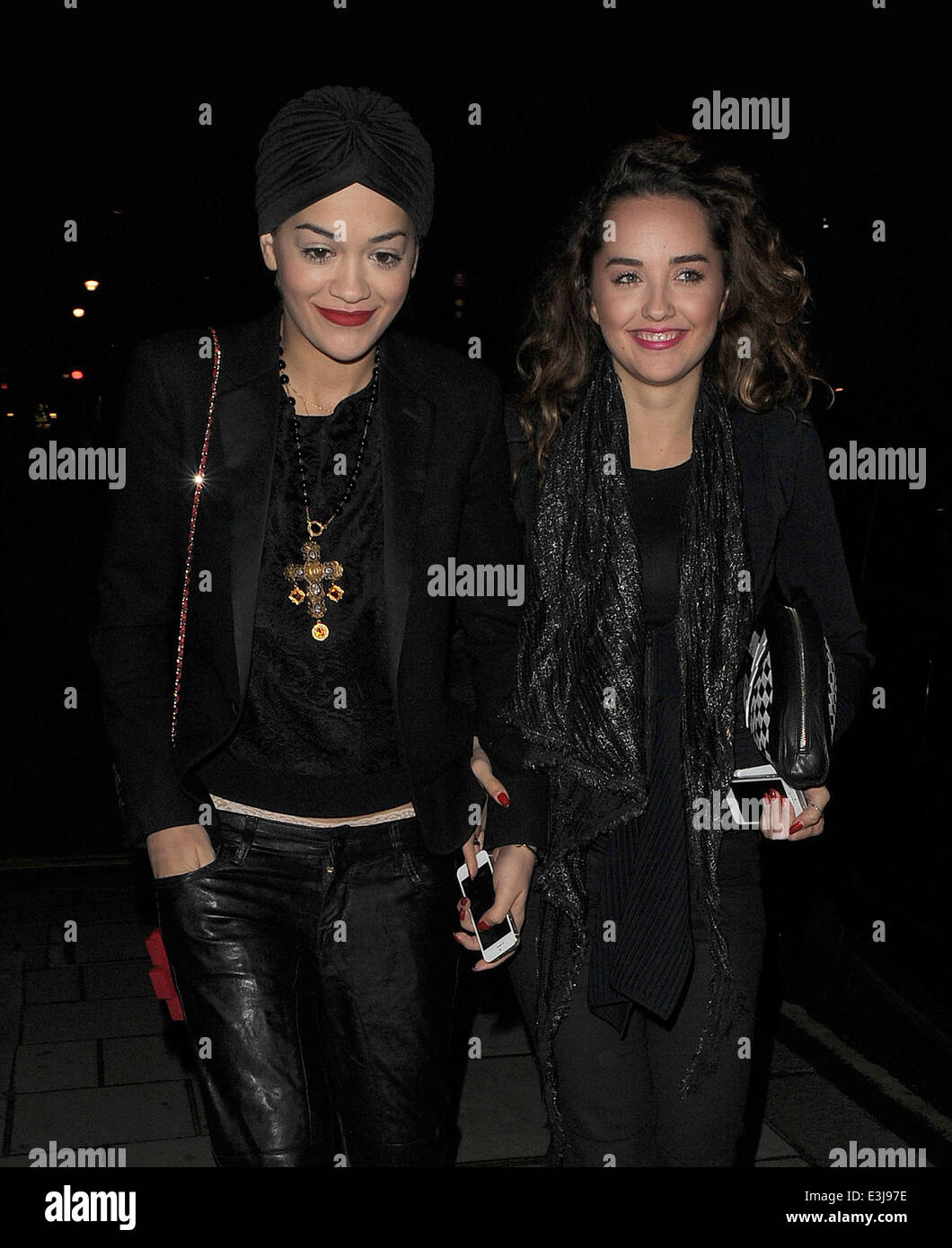 Rita Ora steps out with sister Elena in Mayfair, for a late birthday