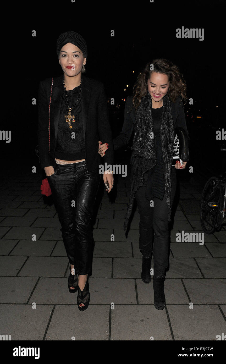 Rita Ora steps out with sister Elena in Mayfair, for a late birthday