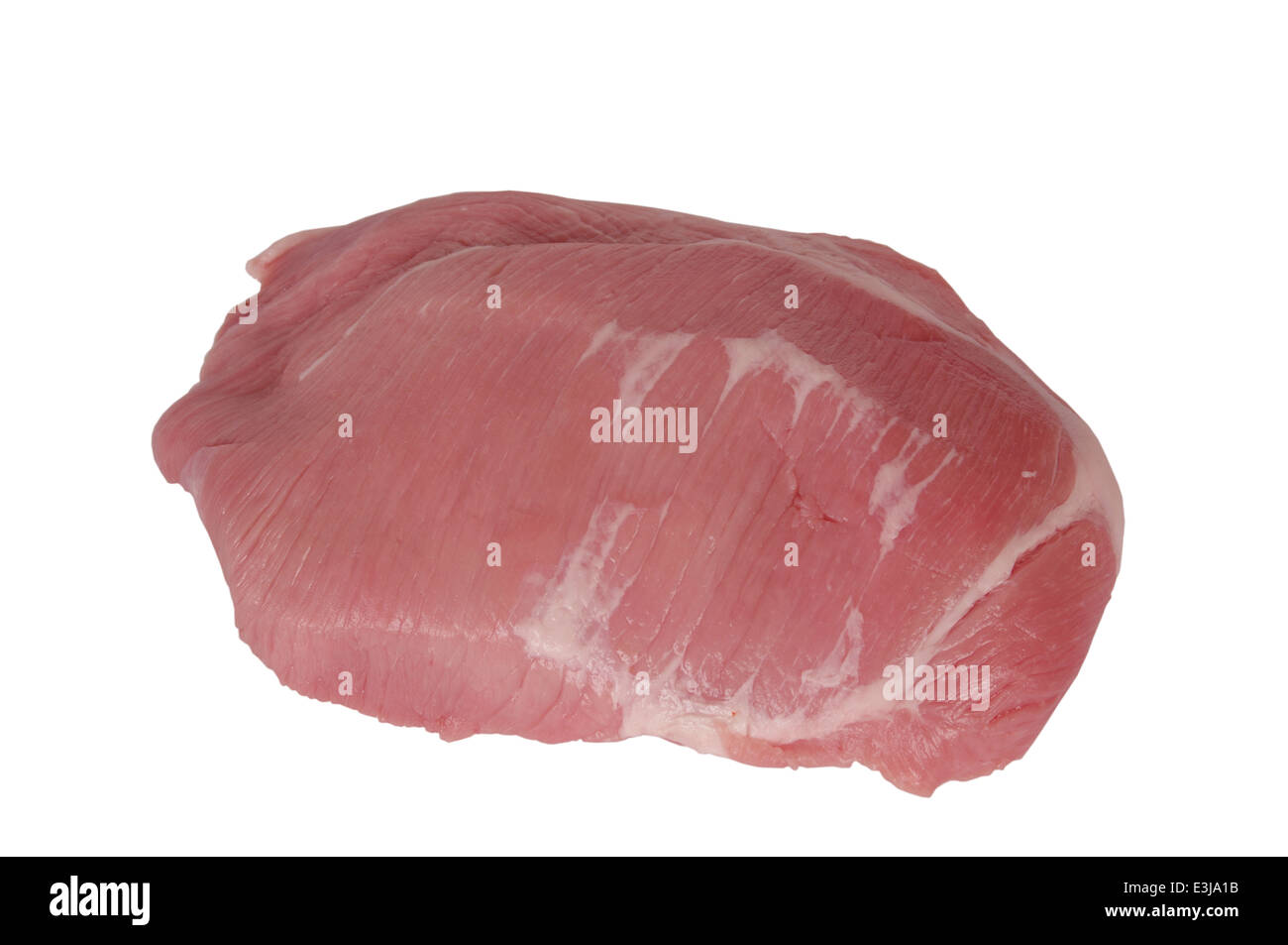 piece of the pig's meat on white background Stock Photo