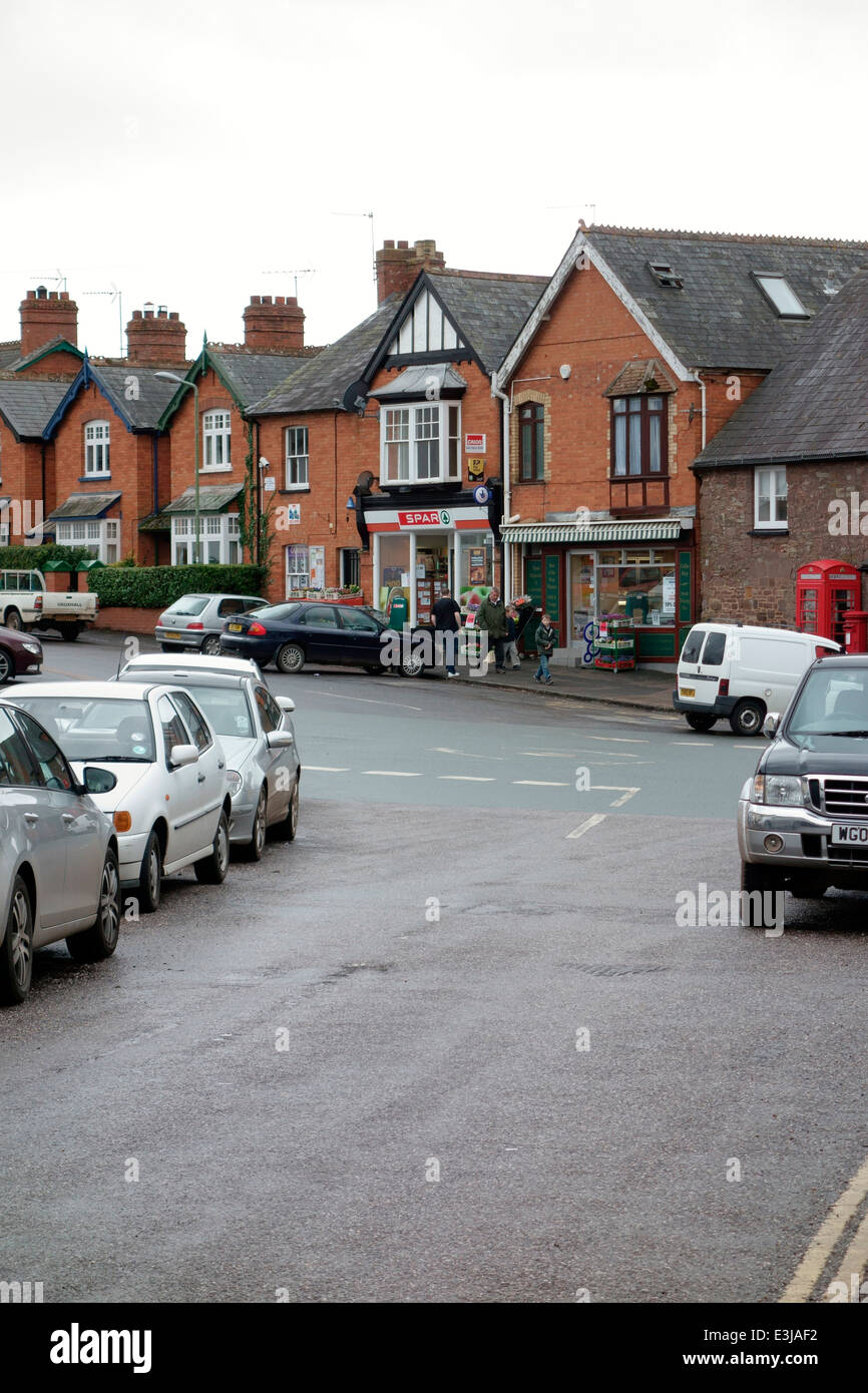 Silverton, Devon Spar shop and Post Office with Old st Stock Photo Alamy