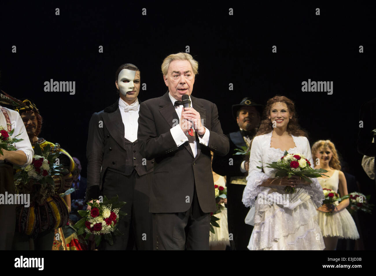 Celebrities attending the premiere of Phantom der Oper at Stage theatre Neue Flora  Featuring: Andrew LLoyd Webber Where: Hamburg, Germany When: 29 Nov 2013 Stock Photo