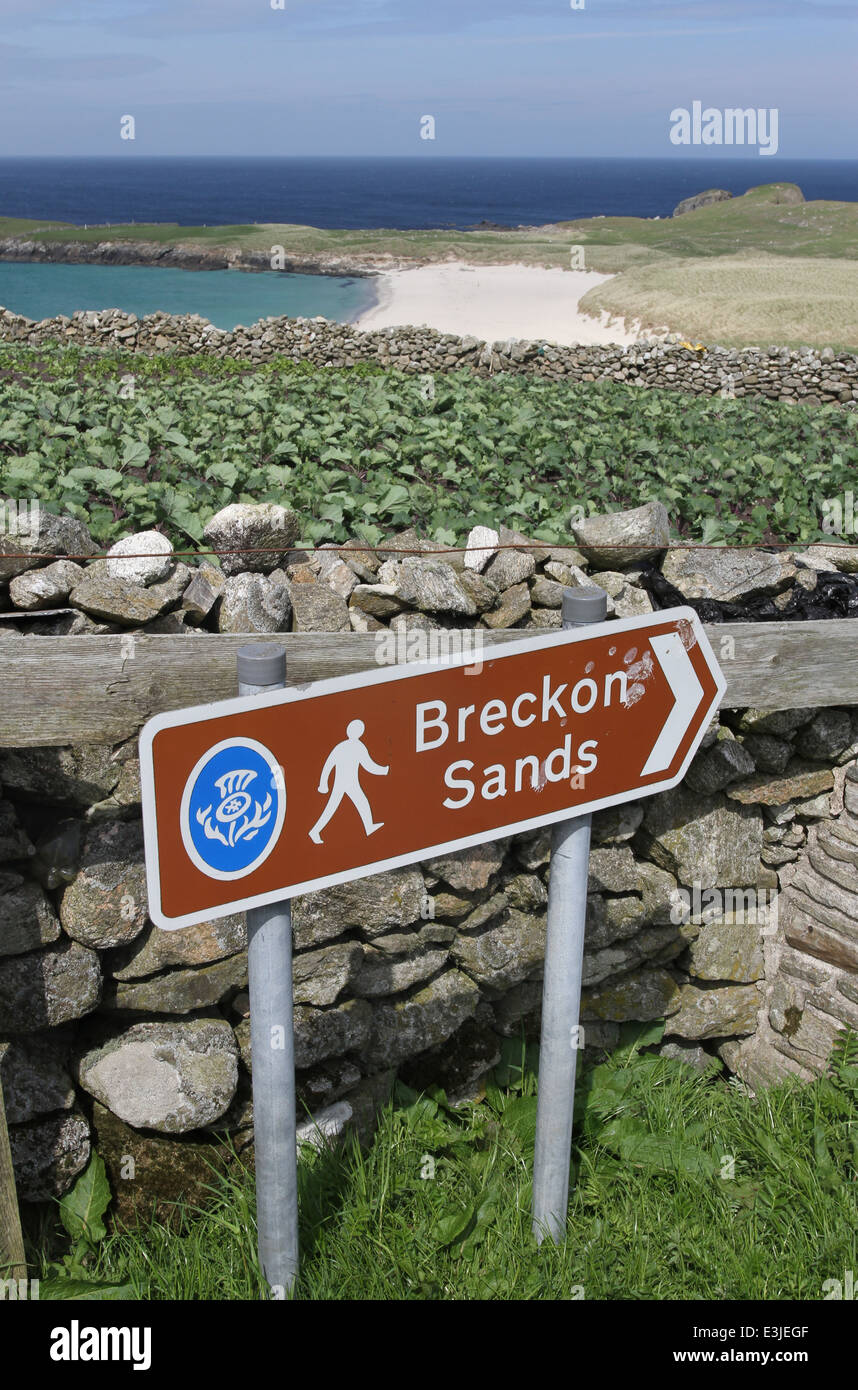 Breckon Sands Yell Shetland Scotland June 2014 Stock Photo