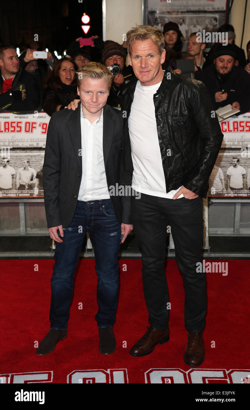 The World Premiere of 'The Class of 92' at Odeon West End - Arrivals  Featuring: Jack Scott Ramsay,Gordon Ramsay Where: London, United Kingdom  When: 01 Dec 2013 Stock Photo - Alamy