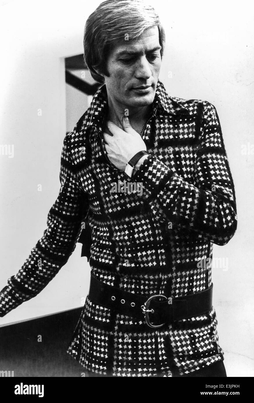 1970's style,model during a photo shoot Stock Photo