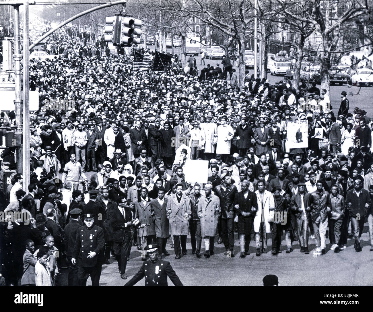 crowd during the funeral of martin luther king,Atlanta, Georgia April 9, 1968 Stock Photo
