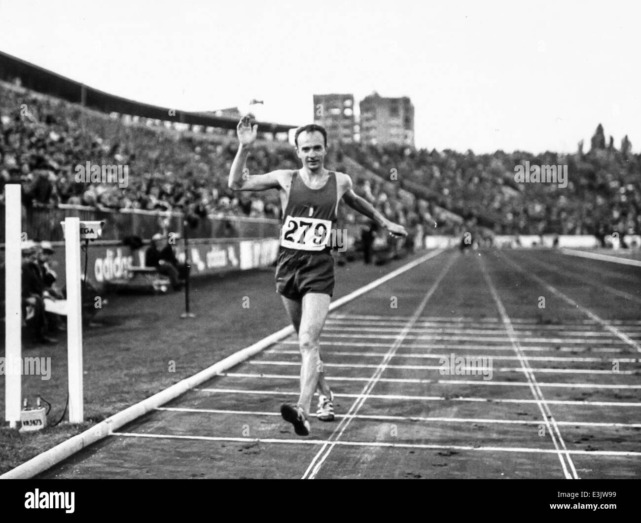 abdon pamich winner of 50 km walk,1962 Stock Photo