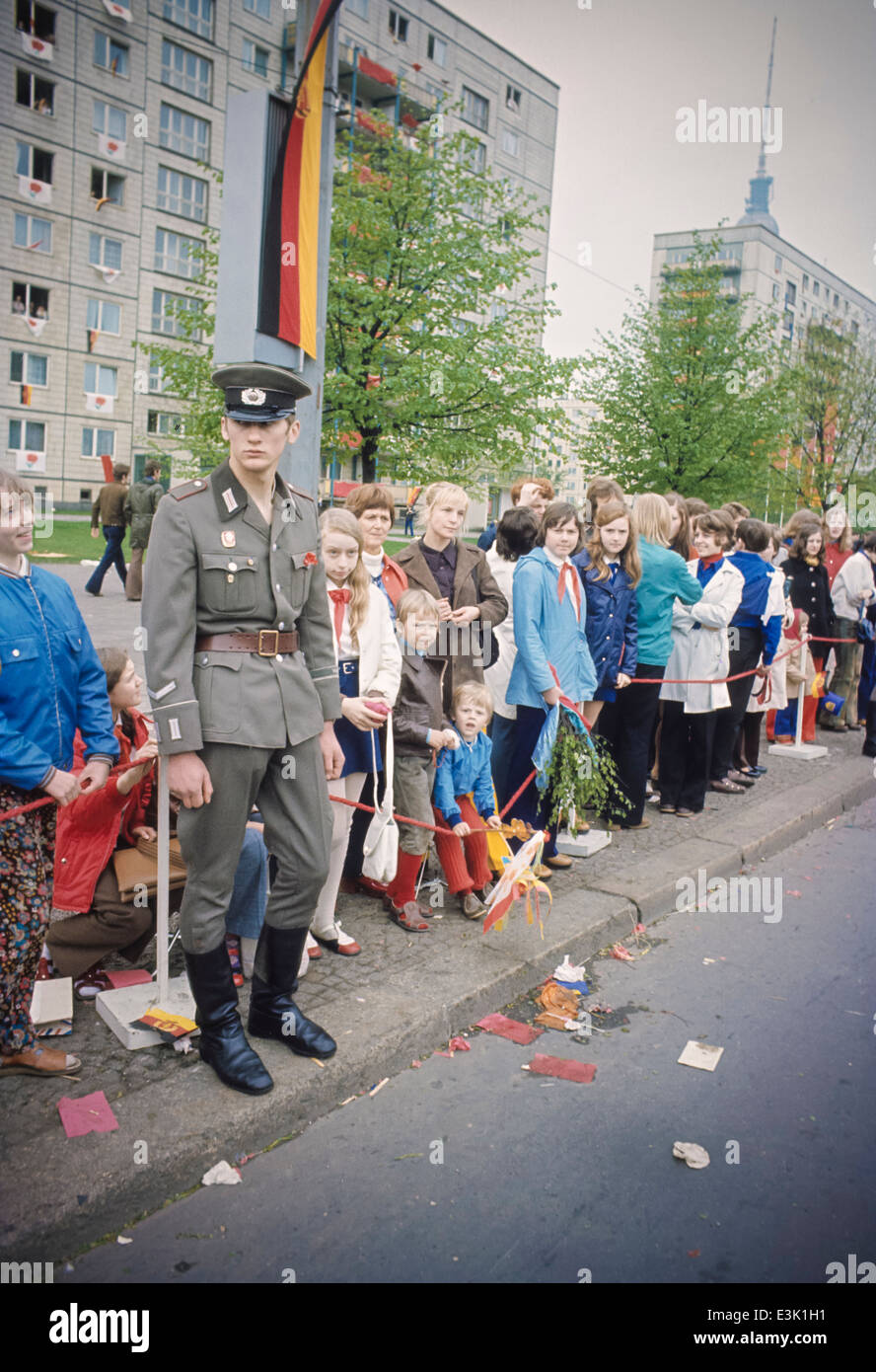 may day demonstration,east berlin,DDR,70s Stock Photo - Alamy