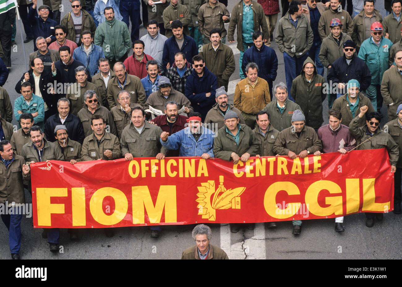 ilva workers demonstration,1993 Stock Photo