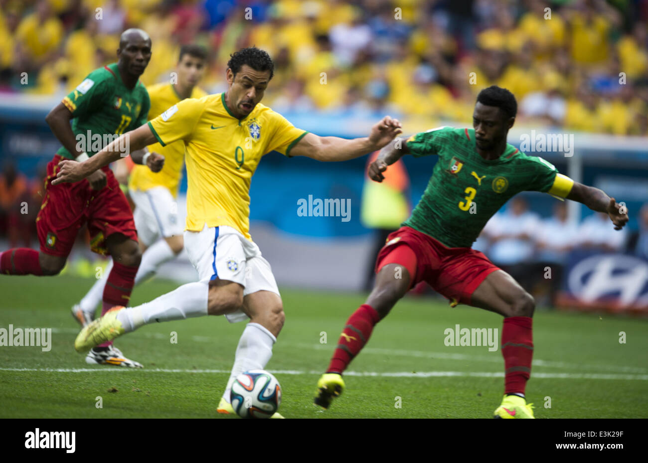 Brasilia, Brazil. 23rd June, 2014. BRASILIA, BRAZIL-23 June: Fred in the match between Cameroon and Brazil in the group stage of the 2014 World Cup, for the group A match at the Brasilia National Stadium, on June 23, 2014. Photo: Urbanandsport /Nurphoto Credit:  Urbanandsport/NurPhoto/ZUMAPRESS.com/Alamy Live News Stock Photo