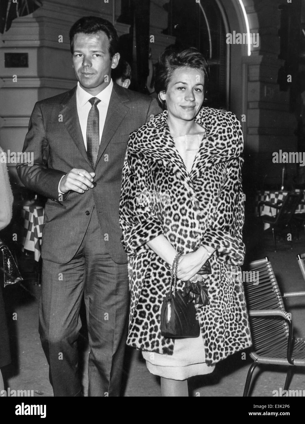 annie girardot and renato salvatori,rome,60's Stock Photo