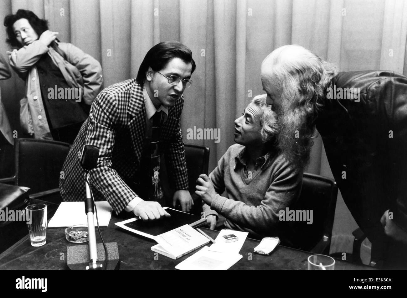 david cooper,jodef fainberg and armando verdiglione at congress of psychoanalysis,milan,1976 Stock Photo