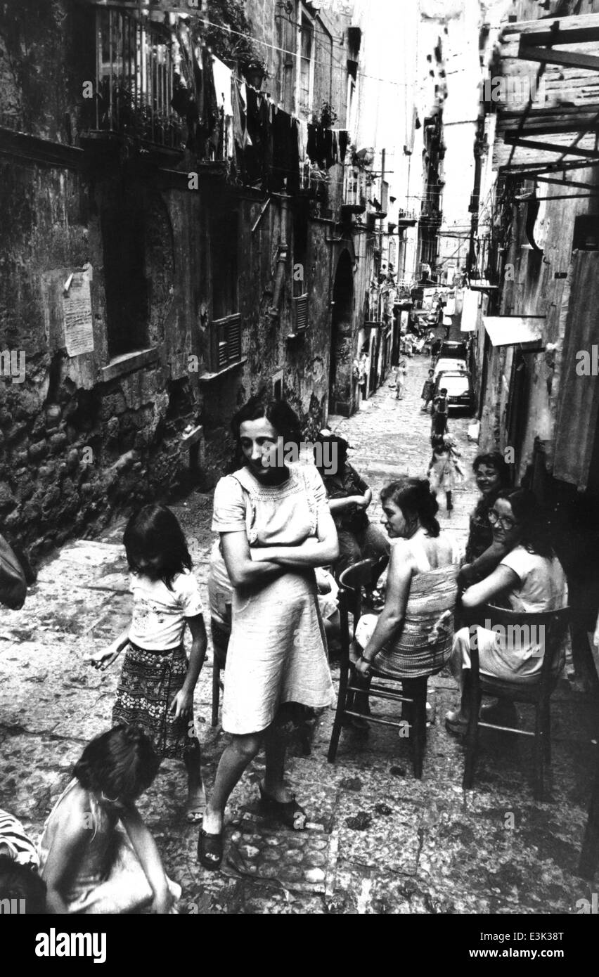 italy,naples,people in a street,70's‚ Stock Photo