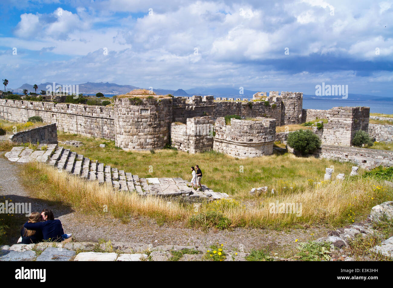 Castle of the Knights of St. John, known as Neratzia, Kos Town, Kos, Greece Stock Photo