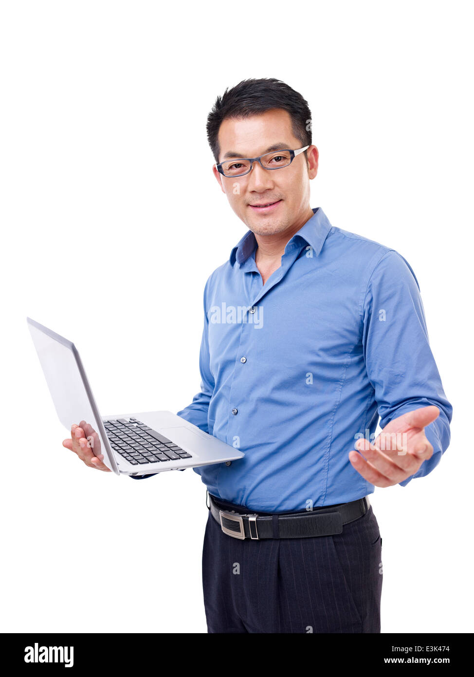 man with laptop Stock Photo