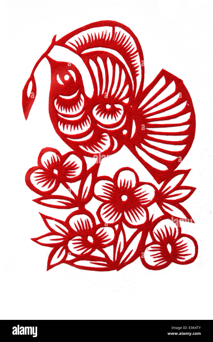 Paper-cutting of bird Stock Photo - Alamy