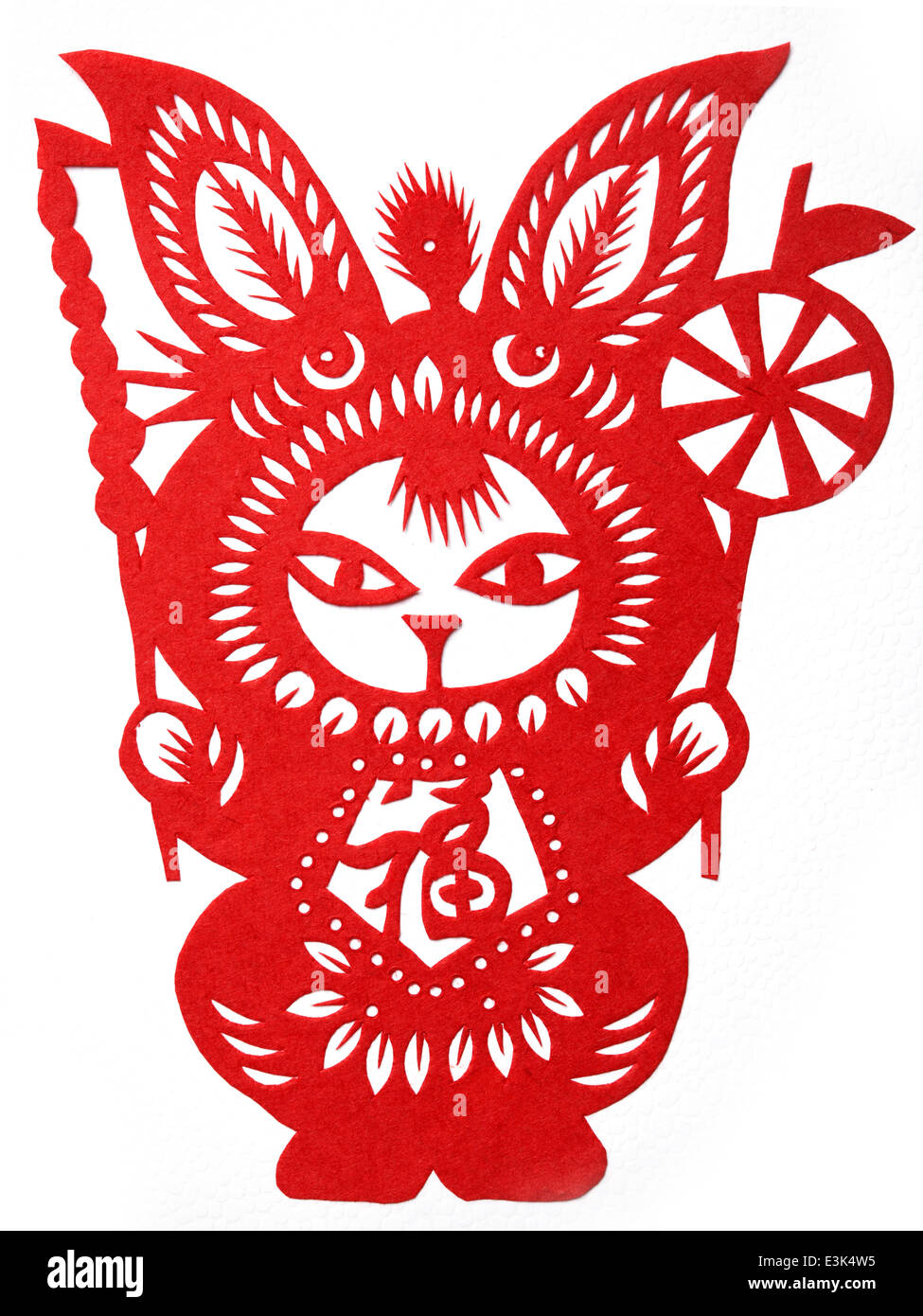 Paper cutting of rabbit hi-res stock photography and images