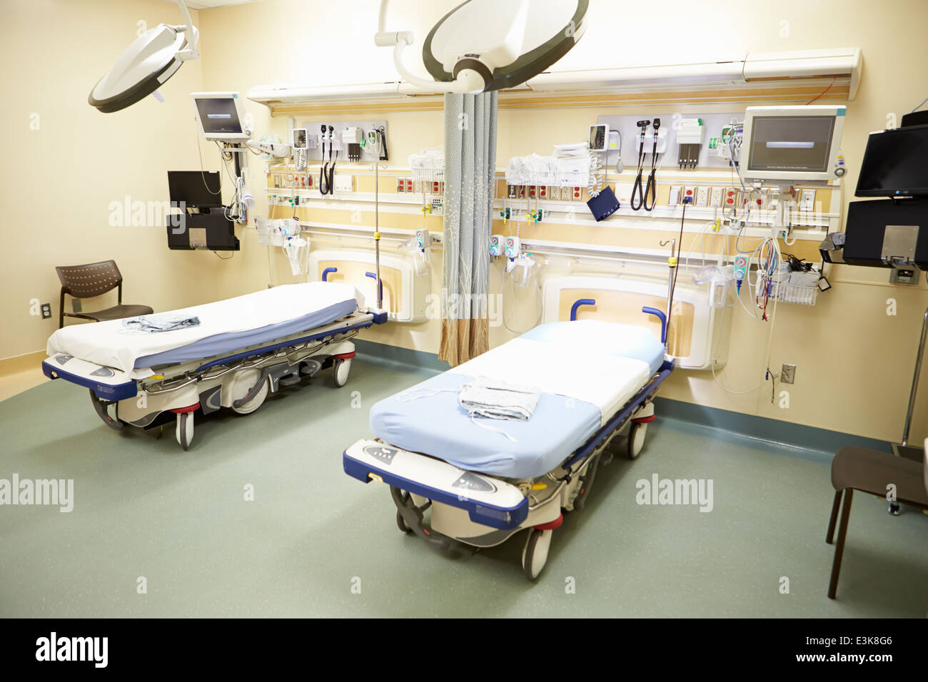 View Of Empty Emergency Room Stock Photo