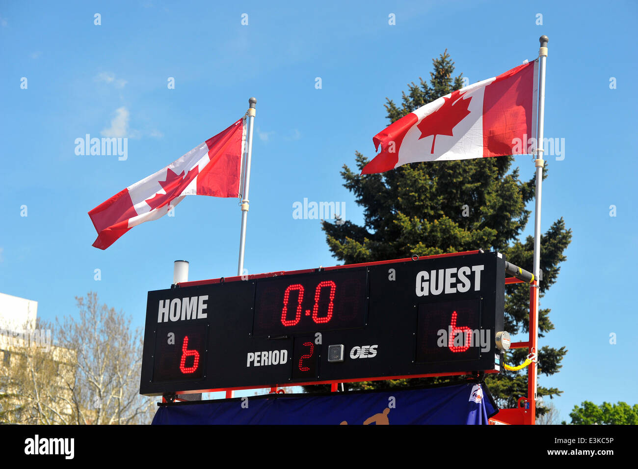 Images from a "Play On" hockey tournament held in Victoria Park in London, Ontario in Canada