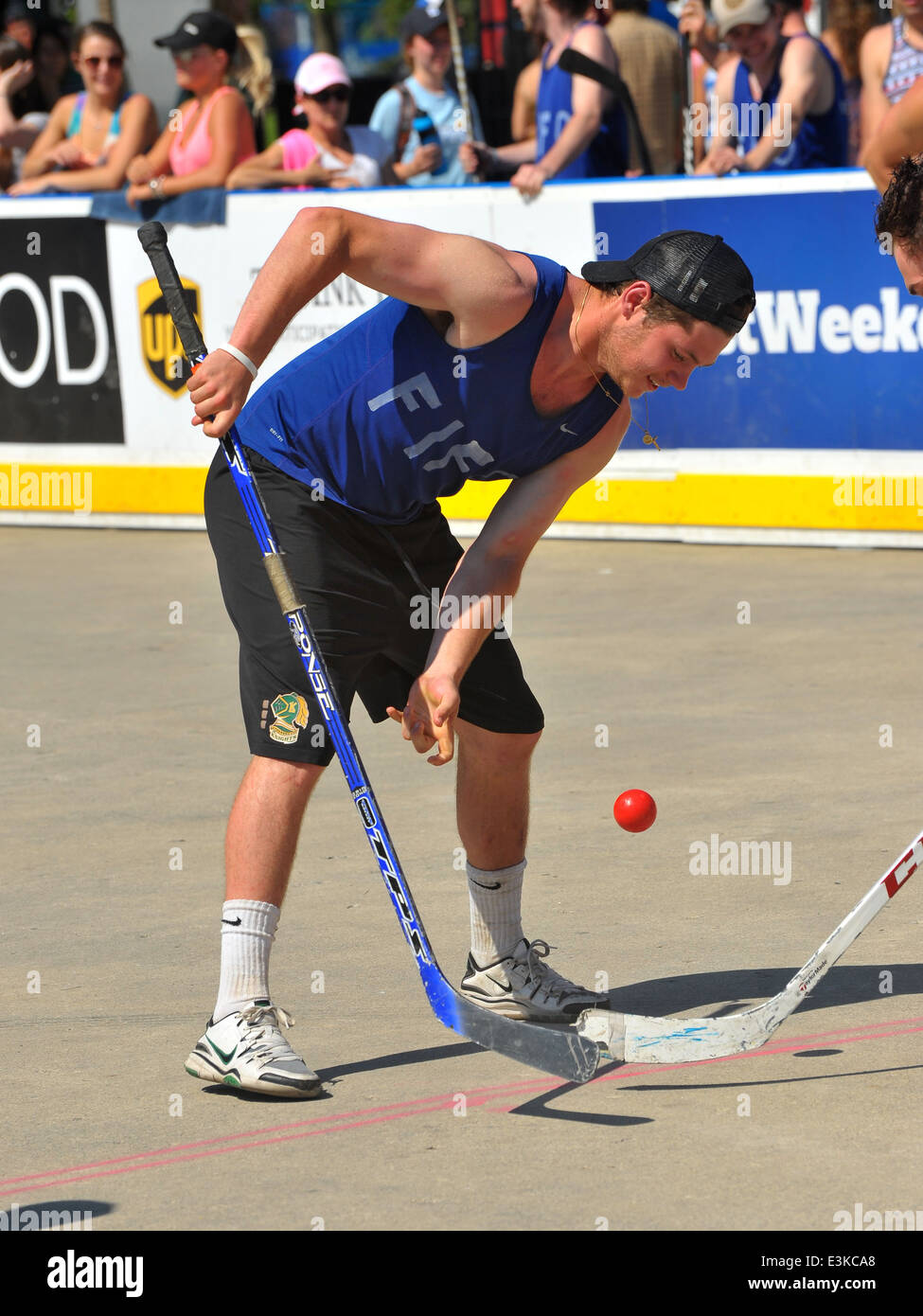 Images from a "Play On" hockey tournament held in Victoria Park in London, Ontario in Canada