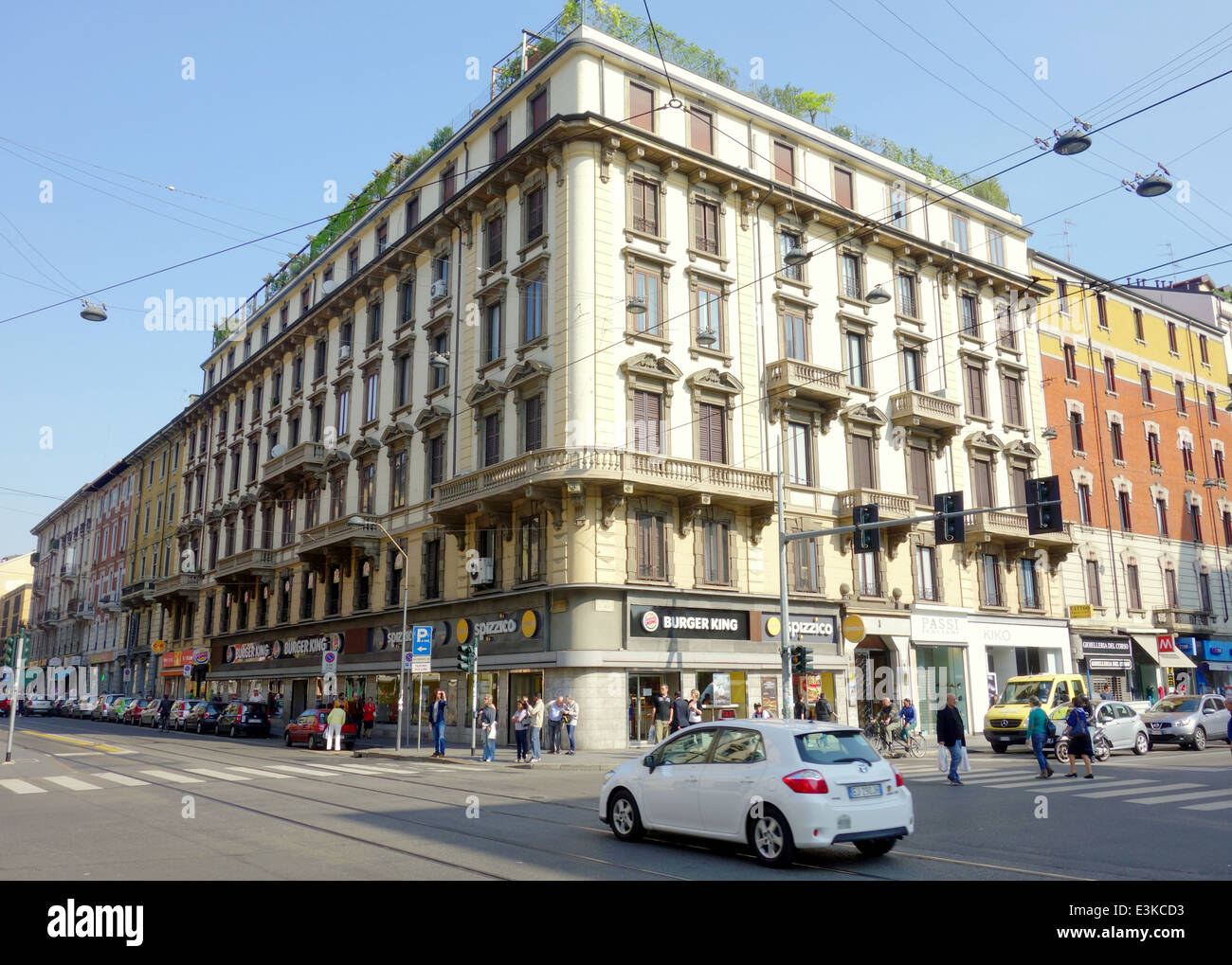 Street view in Corso Buenos Aires in Milan, Italy Stock Photo