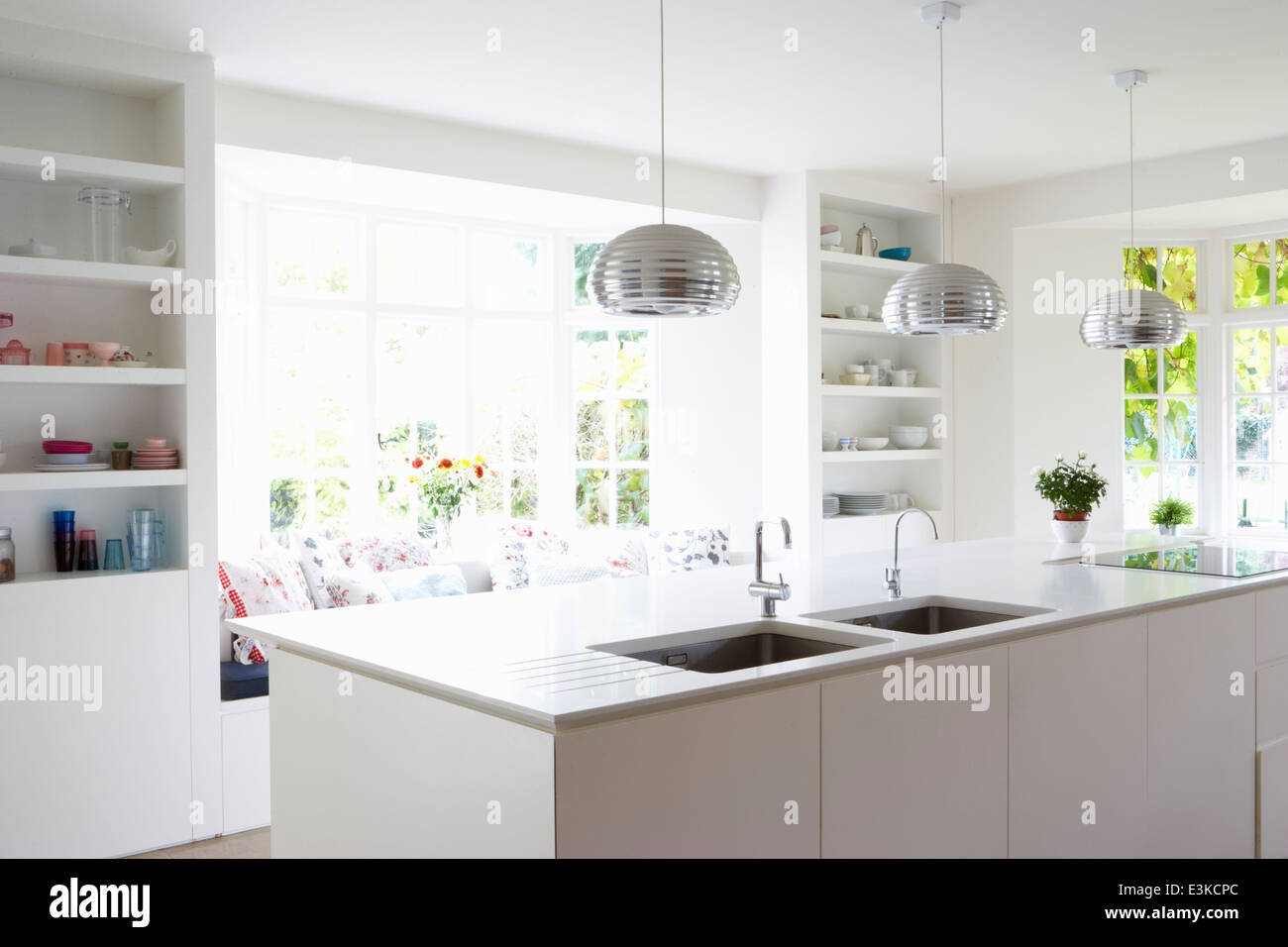 Kitchen In Modern Home Stock Photo