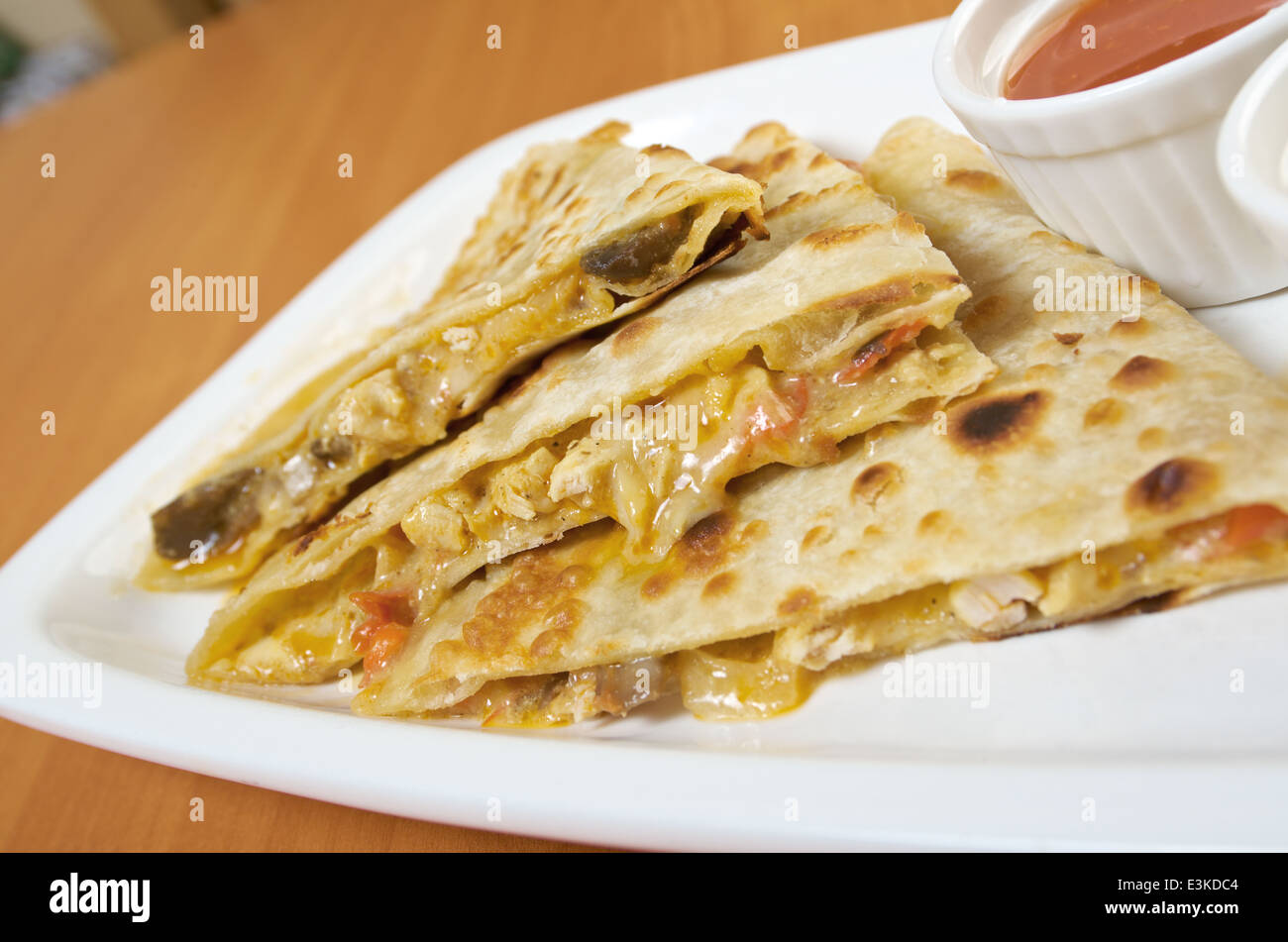 mexican beef quesadilla delicious  Stock Photo