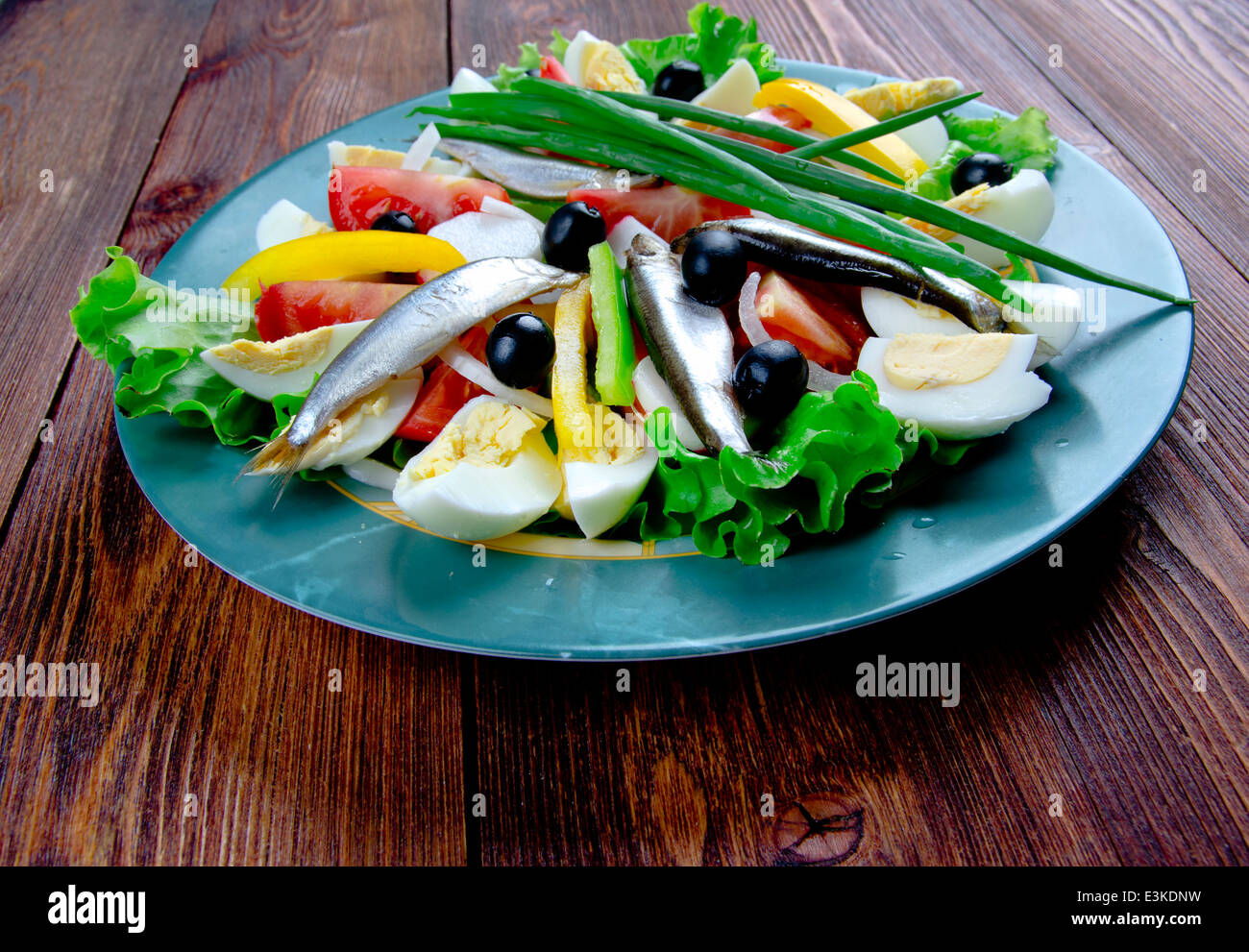 Salade Niçoise anchovies salad Stock Photo Alamy