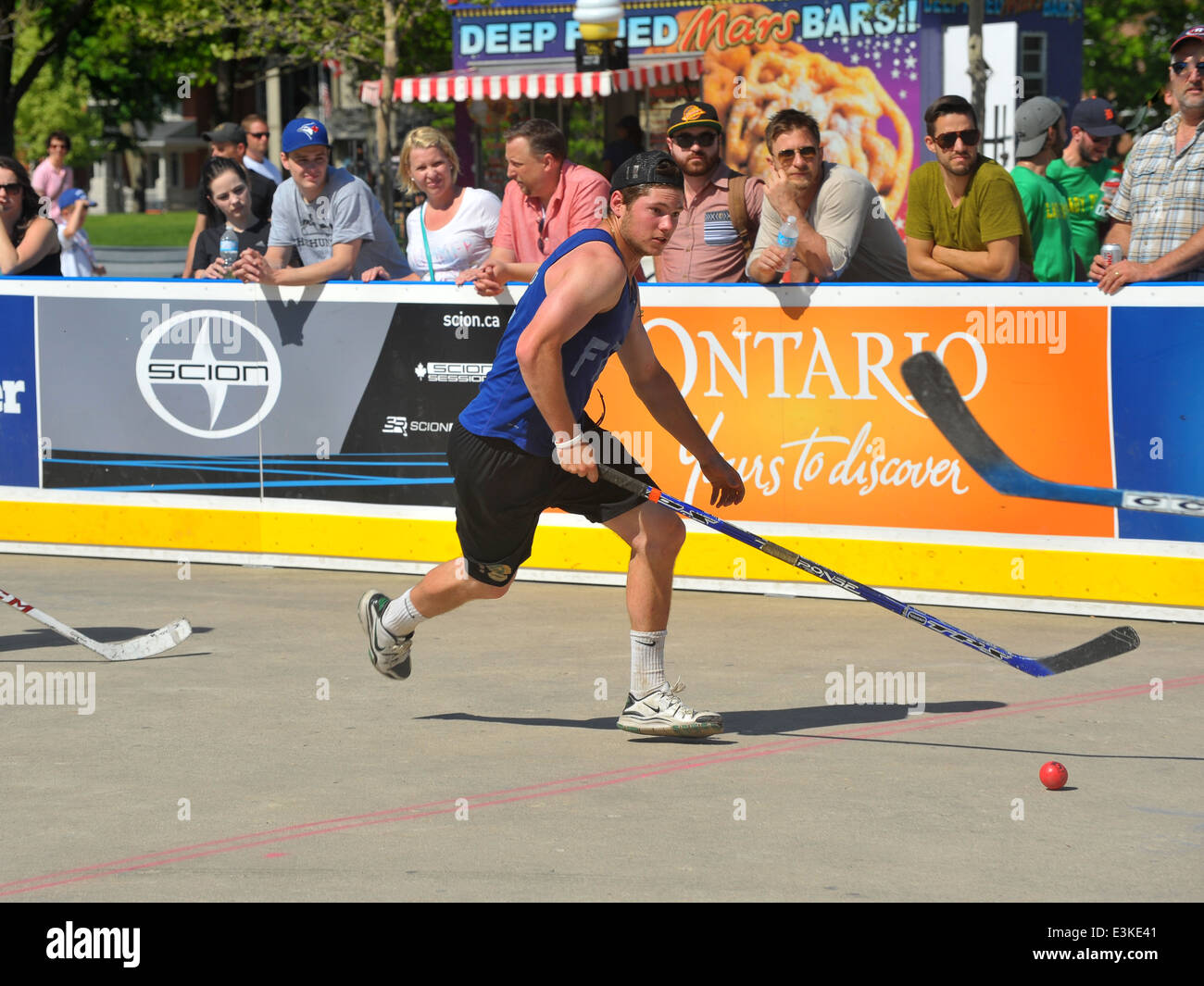 Images from a "Play On" hockey tournament held in Victoria Park in London, Ontario in Canada