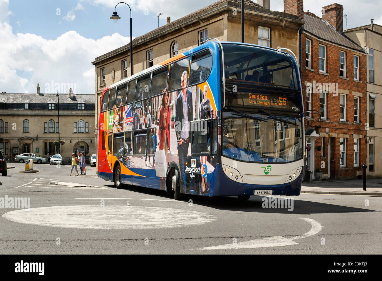CHIPPENHAM, UK, 24th June, 2014. A Stagecoach bus travelling the route