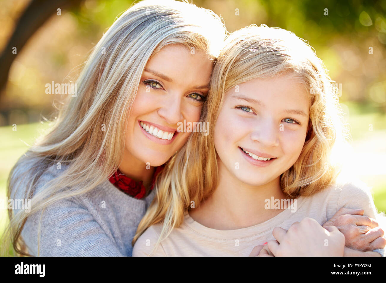 Portrait Of Mother And Daughter In Countryside Stock Photo Alamy