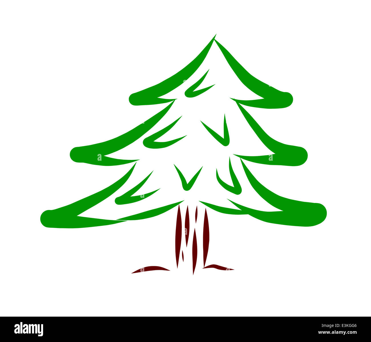 Illustration of a fir tree Stock Photo