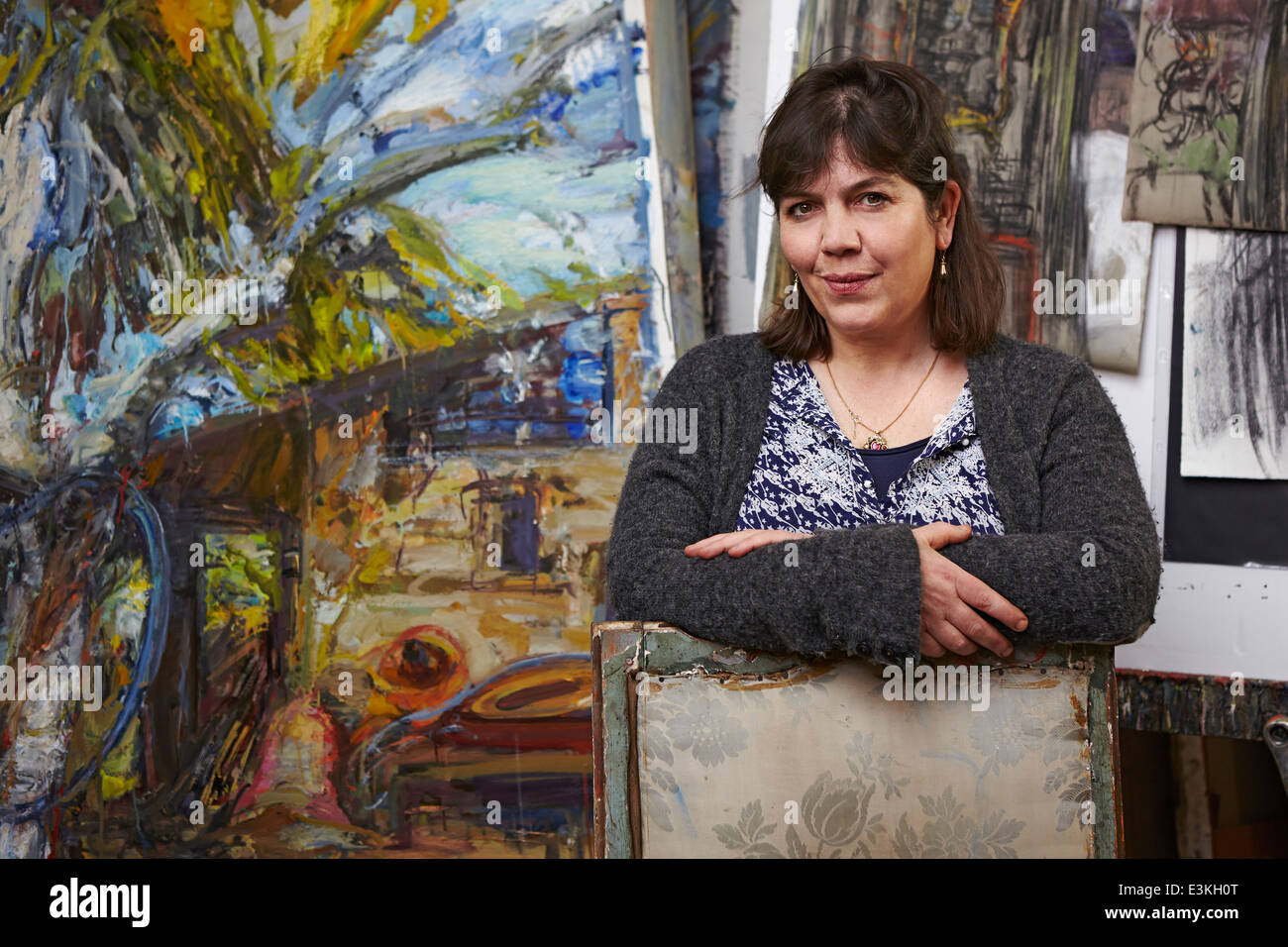 Catherine Goodman, painter and Artistic Director of The Prince's Drawing School Stock Photo